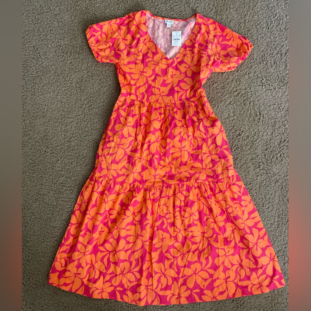 J. Crew floral midi dress size 6